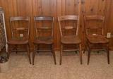 Vintage Wood Dining Chairs