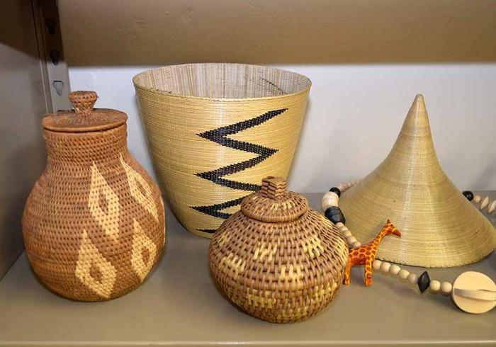 Native American Covered Baskets