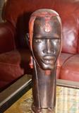 African Wood Carved Bust