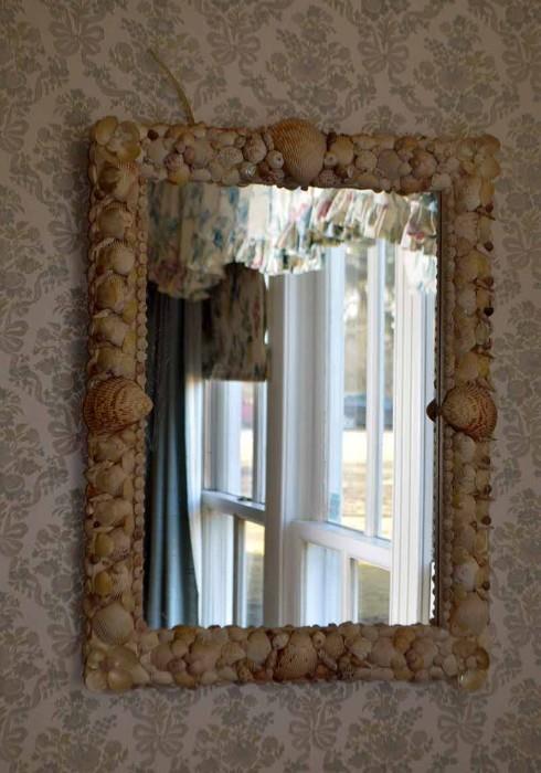 Seashell Covered Wall Mirror