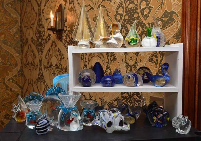 Art Glass Paperweights and Sculptures (Some are Murano)