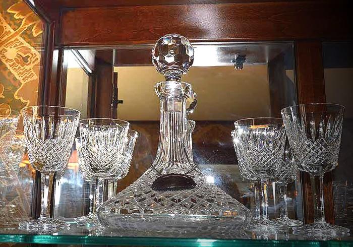 Waterford Crystal Decanter, Glasses, Stemware