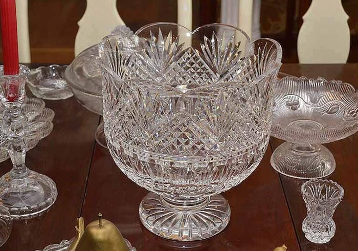 Amazing Waterford Crystal Trifle Bowl / Centerpiece Pedestal Bowl