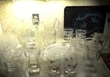 Glass Pitchers, Plates, Etc.