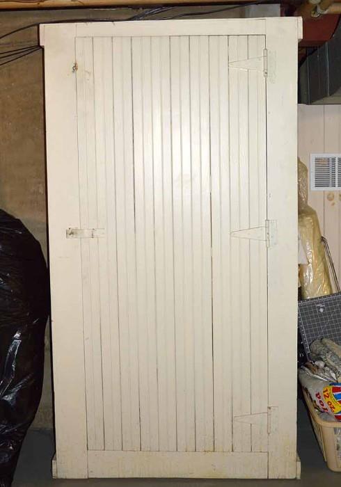 Primitive Painted Pine Cabinet / Cupboard