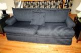 Ethan Allen black upholstered sofa