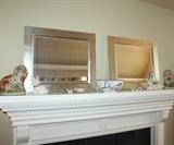 Silver mirrors and ceramic figurines