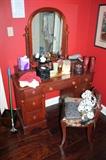 Vintage vanity with chair