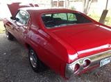 1971 Chevelle Malibu 350, Automatic, 2-Door, Bench Seats, factory A/C system. Mileage: 63K, After-market hood replacement.