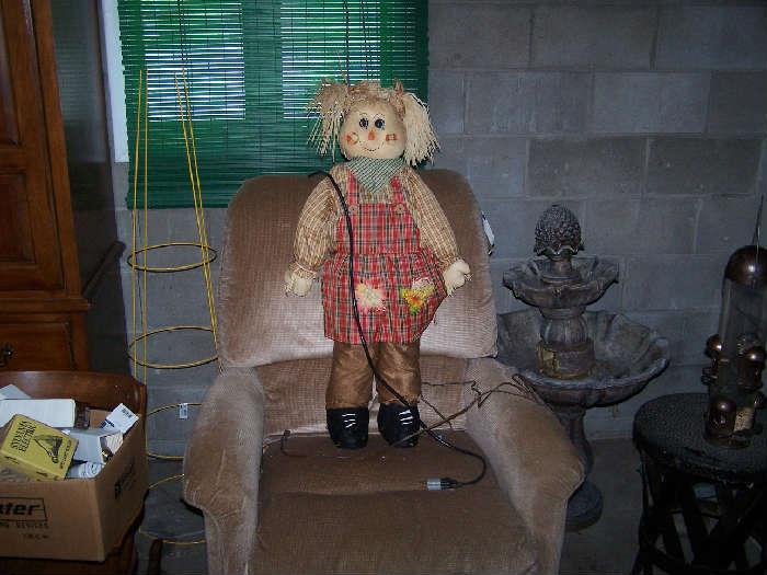 LIFT CHAIR & LARGE DOLL