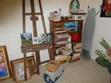 Art supplies and books