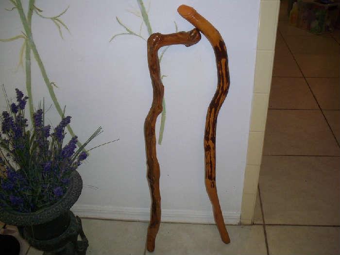 2 - wood canes