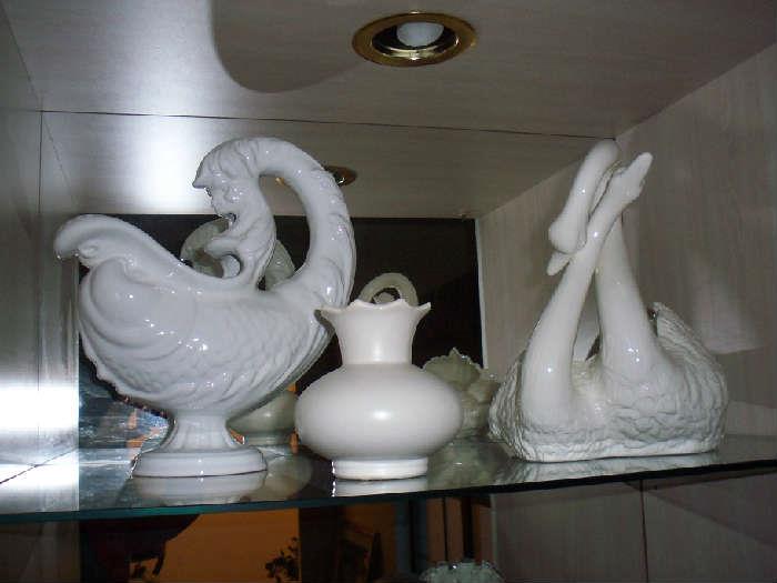 White pottery pieces