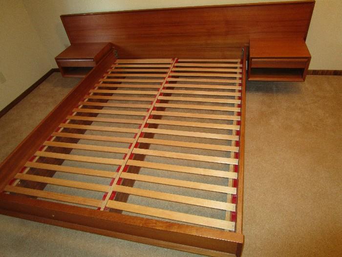 Danish Modern full size platform bed.  Made in Denmark