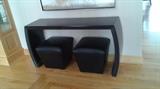 Ethan Allen Nikita Console . The stools are sold