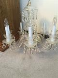 Crystal chandelier that was recently removed from dining room. In beautiful shape!