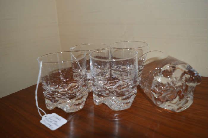 littala Gaissa Mouth Blown Highball Glasses designed in 1973   (11 glasses)
