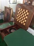 vintage roulette table, crap dice table
