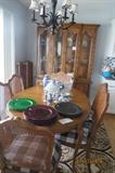 China Cabinet, Dining Room Table with 8 Chairs