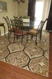2 - 8x10 area rugs (glass table with 6 chairs)