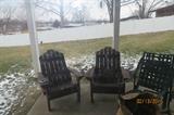 Adirondack Chairs, 4 Metal Chairs