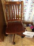 
#24 (2) wood desk chairs $30 each