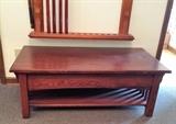 #38 Art and Crafts coffee table 48x26x18 $200