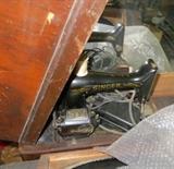 One of two Singer sewing machines