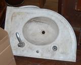 1890's Original Marble Corner Sink