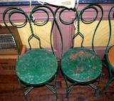 Old Bent Iron Ice Cream Chairs