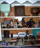 About Ten Cast Iron Door Stops, Hoosier Cabinet Flour Sifter & More