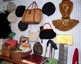 Vintage Women's Hats and Purses