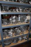 Large Amount of Hammered Aluminum Items