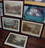 Currier & Ives Print Set