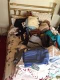 ladies clothing various items also FULL SIZED bed with NEWER mattress