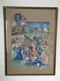 Original Plates (2) for Illustrations in a book of prayer "Meeting of the Magi" 