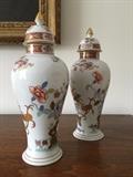 Herrend Lidded Hand Painted Jars 