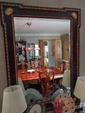 Big ol' mahogany mirror, with real 24k gold shells at each corner - NOT!