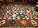NICE wool kilim, measures 9' x 12'