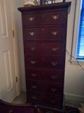 Nice mahogany 7-drawer lingerie semainier chest - the drawers easily hold all the Depends you can cram into them. 