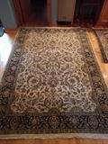 Hand woven, 100% wool rug, Persian design Kashan, measures 6' x 8' 7".