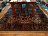 Nice hand woven, 100% wool rug, Persian Kashan design, measures 10' 5" x 7' 10".