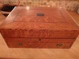 WONDERFUL antique oak silver chest.
