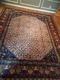 Beautiful hand woven, 100% wool rug, Persian design Herati, measures 9' 2" x 12' 6".