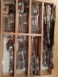 62-piece set sterling Silver flatware (service for 8) "Old Atlanta" or "Irving", by Wallace.