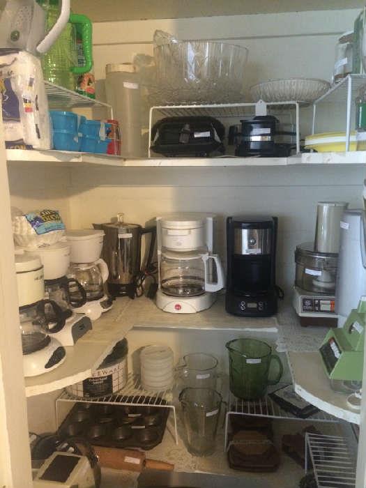 Large assortment of small appliances