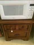 Nightstand;  Whirlpool microware