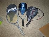 Squash or Racquet ball racquets--Prince--Wilson--Dunlop