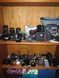 35mm Cameras, ear phones, other electronic stuff