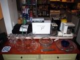 George Forman grill, Welbilt "The bread maker", Coffee makers, Perry Coyle Margarita glasses